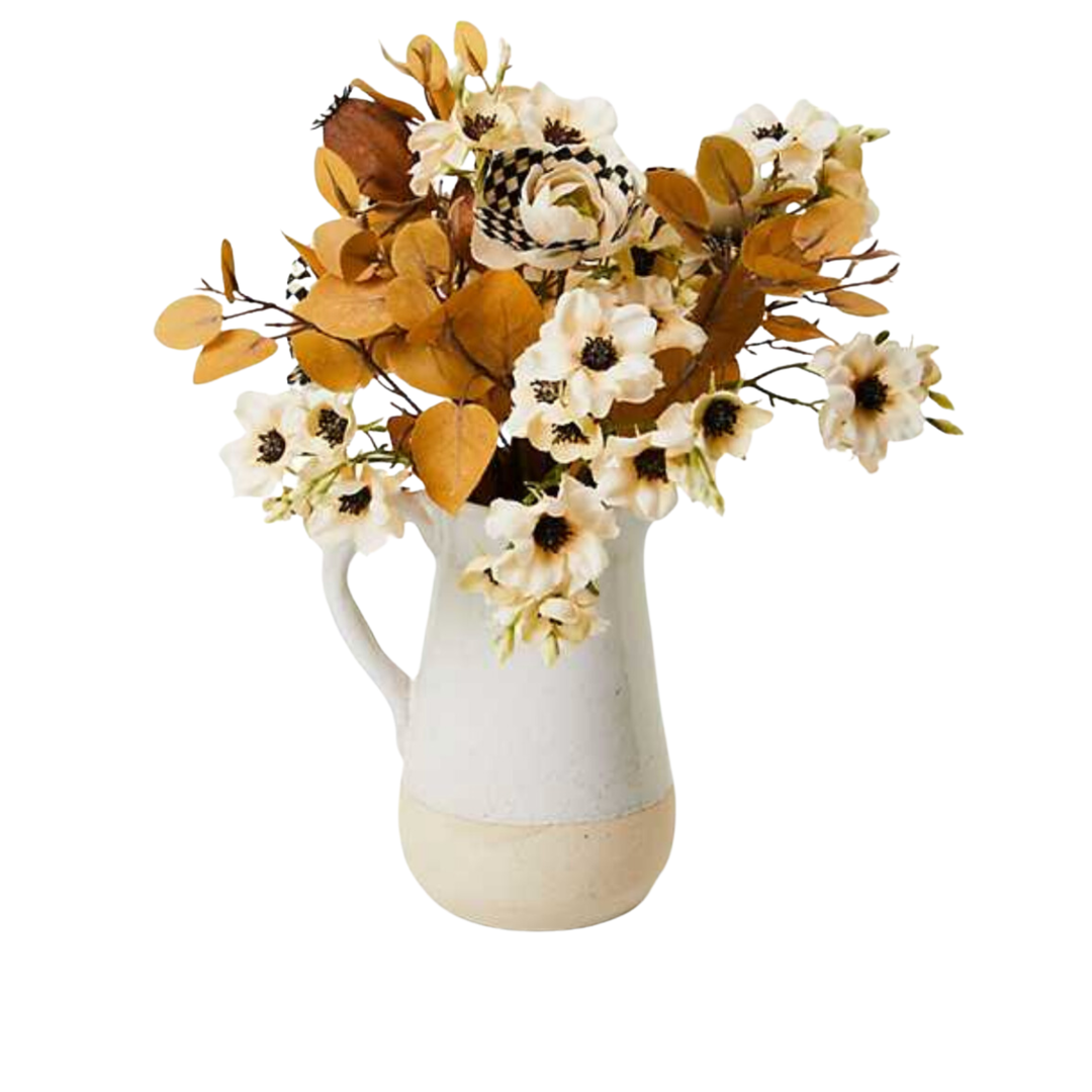 MACKENZIE CHILDS Mocha Floral Arrangement