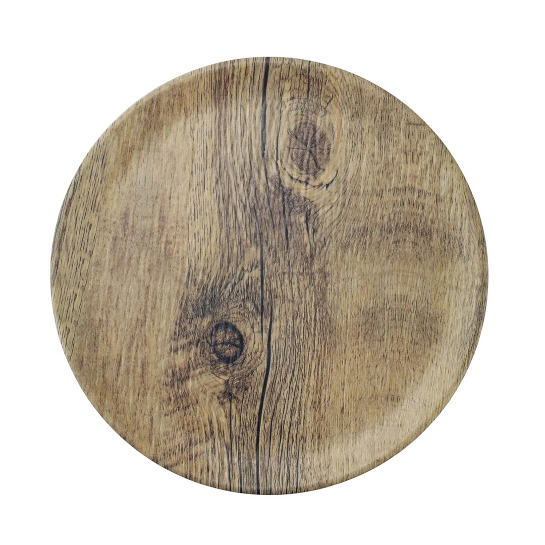 SUPREME HOUSEWARES Wood Grain Melamine Plate