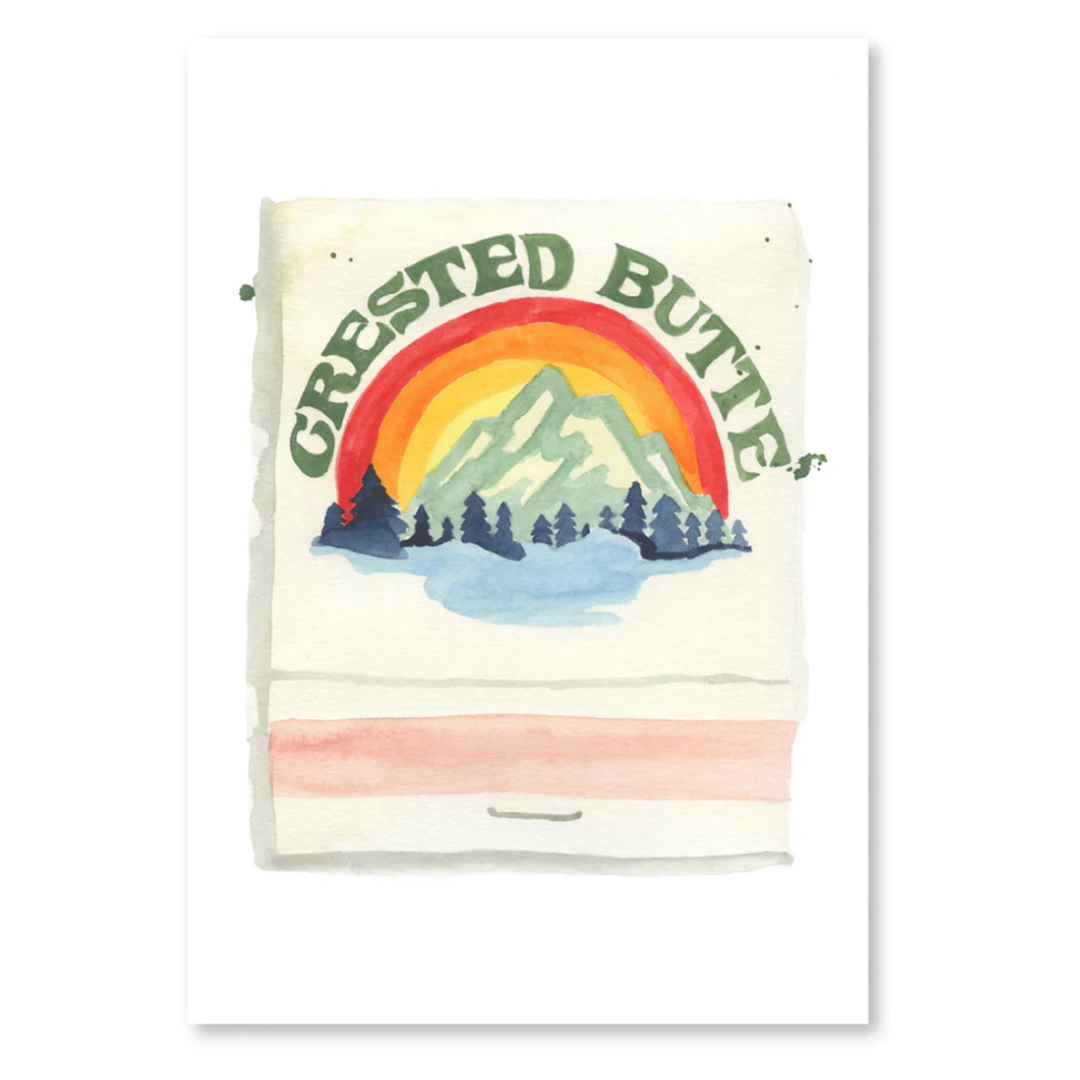 FURBISH STUDIO Crested Butte Matchbook Watercolor Print