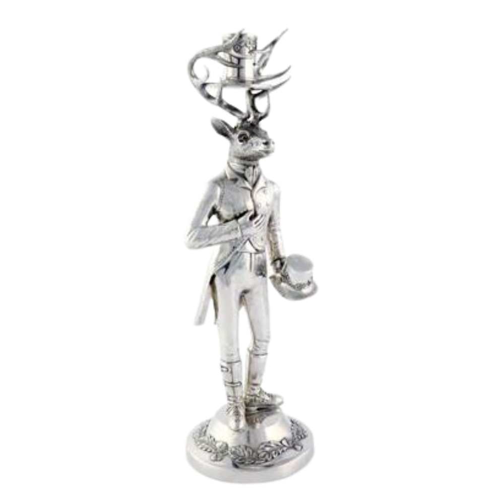 VAGABOND HOUSE HOUSE GENTLEMAN ELK TALL CANDLESTICK