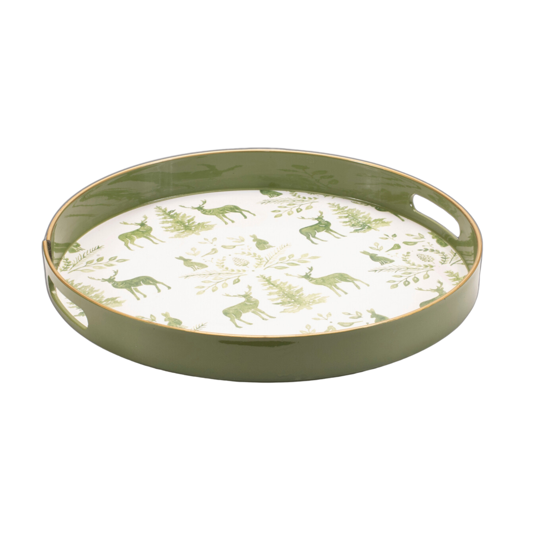 MELROSE Round Holiday Tray