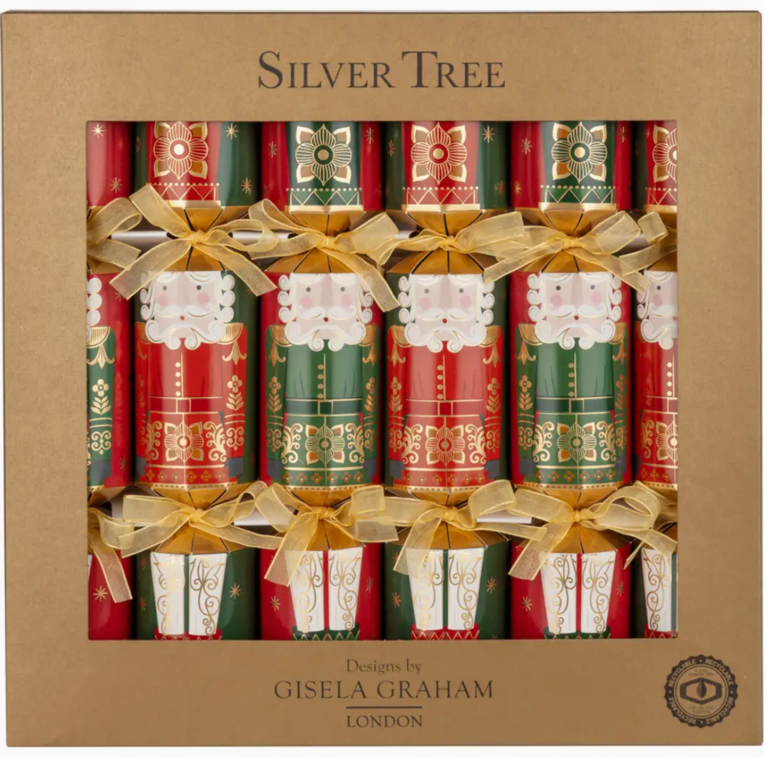 SILVER TREE Nutcracker ECO Holiday Poppers