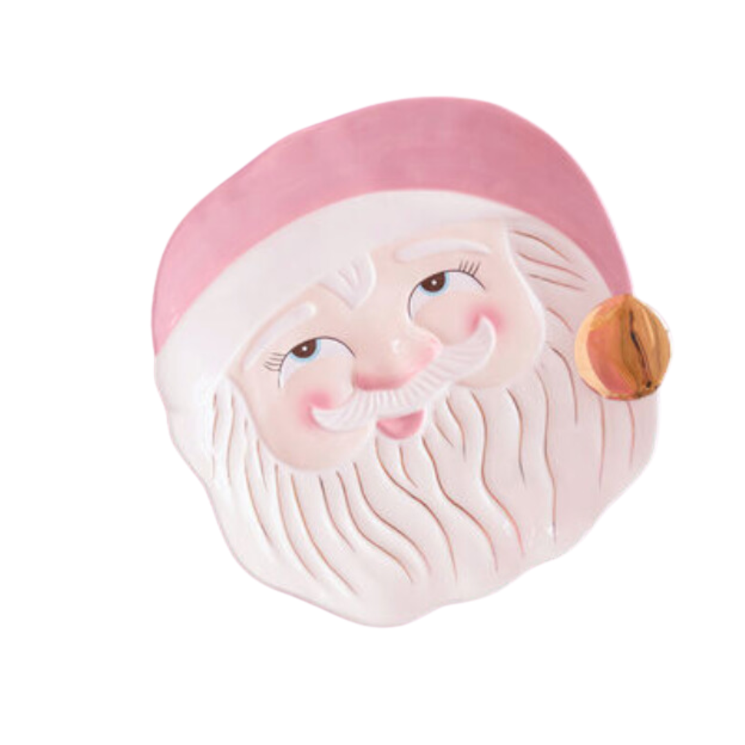 180 DEGREES Pape Noel Pink Platter