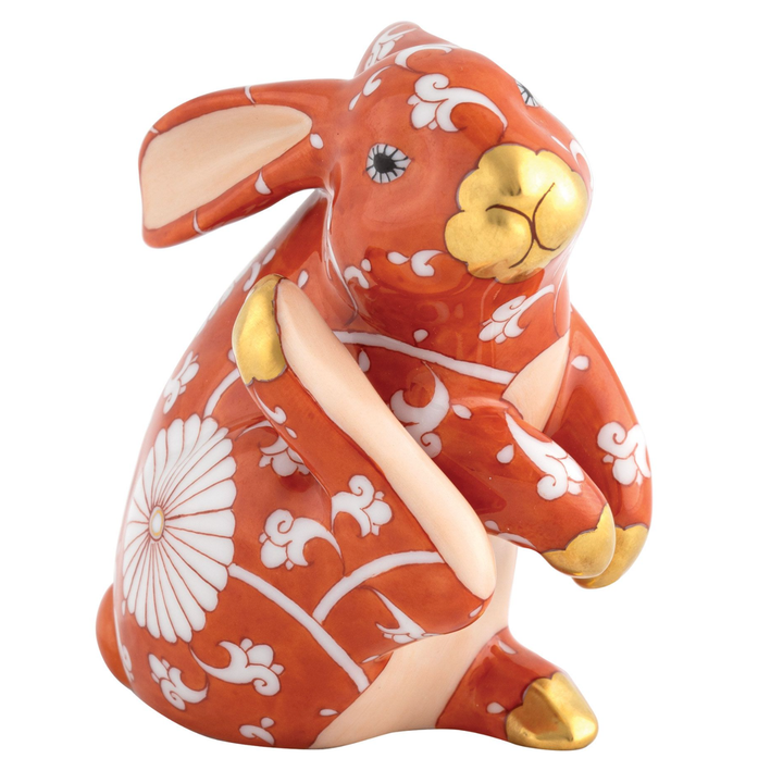 HEREND Chrysanthemum Rabbit