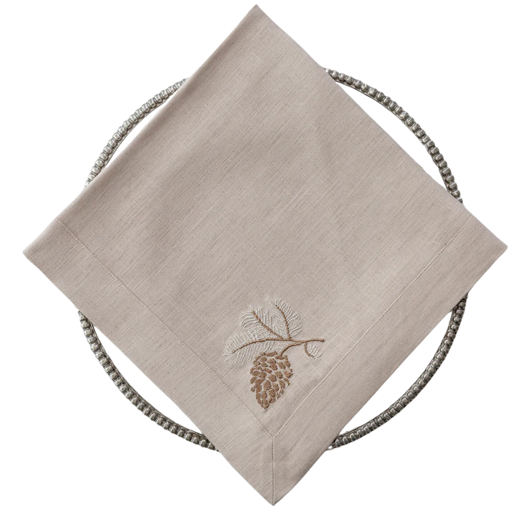 ARTE ITALICA Pinecone Linen Napkin