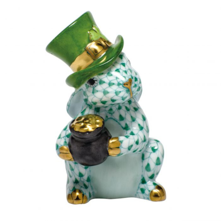 HEREND Leprechaun Bunny GREEN