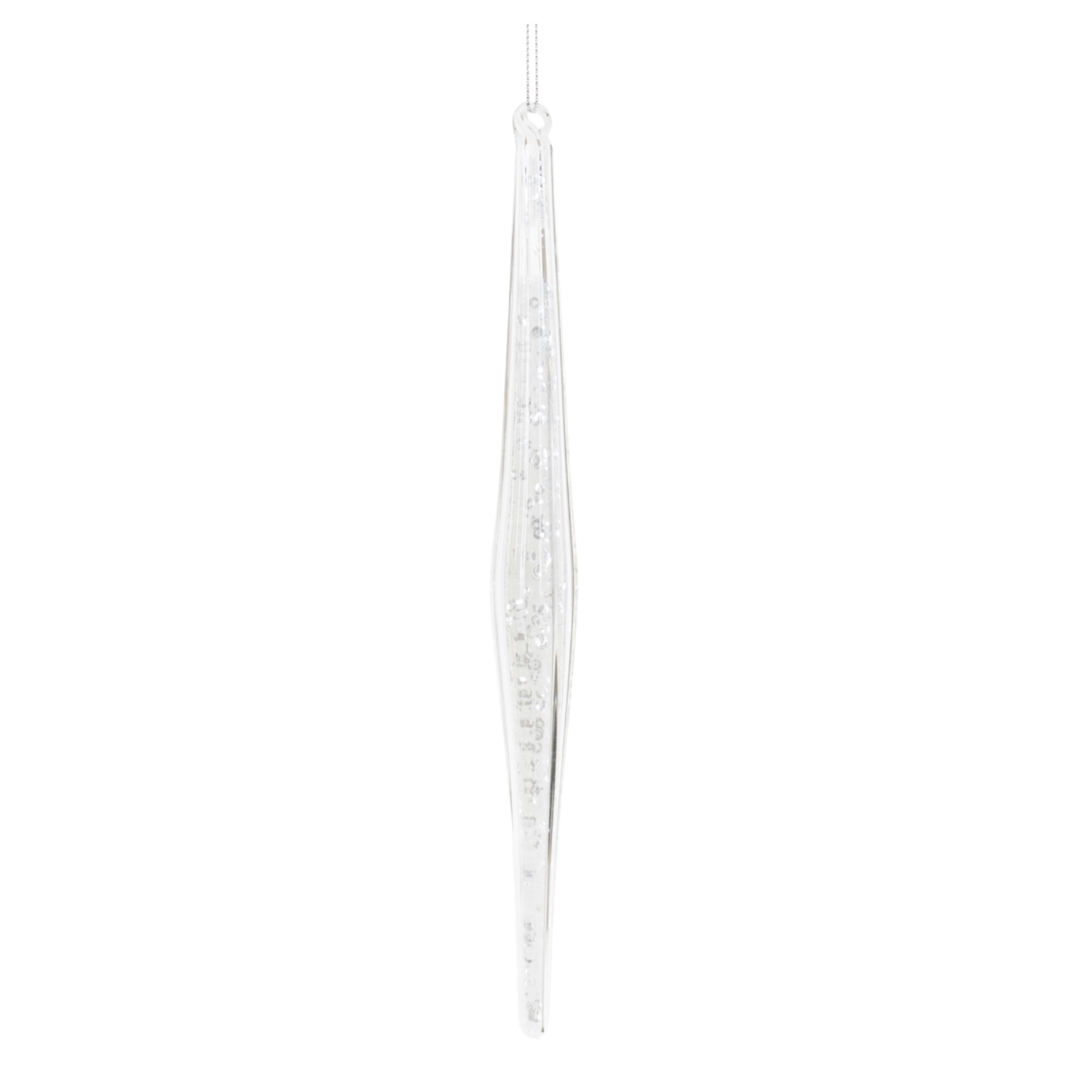 MELROSE Icicle Small Glass Ornament