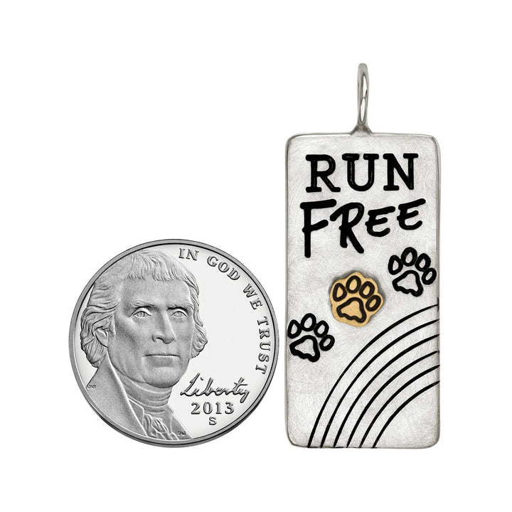 HEATHER B. MOORE STERLING SILVER RUN FREE ID TAG