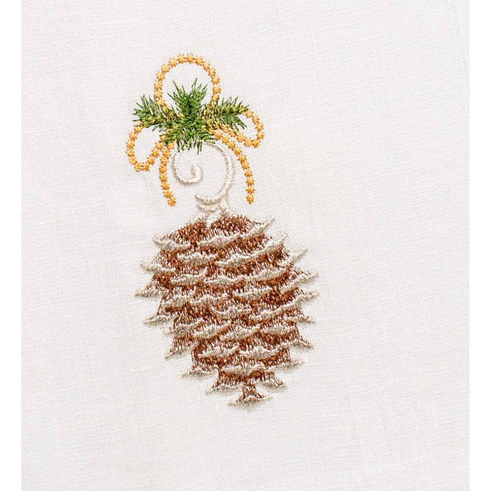 ARTE ITALICA Pine Cone Linen Napkin