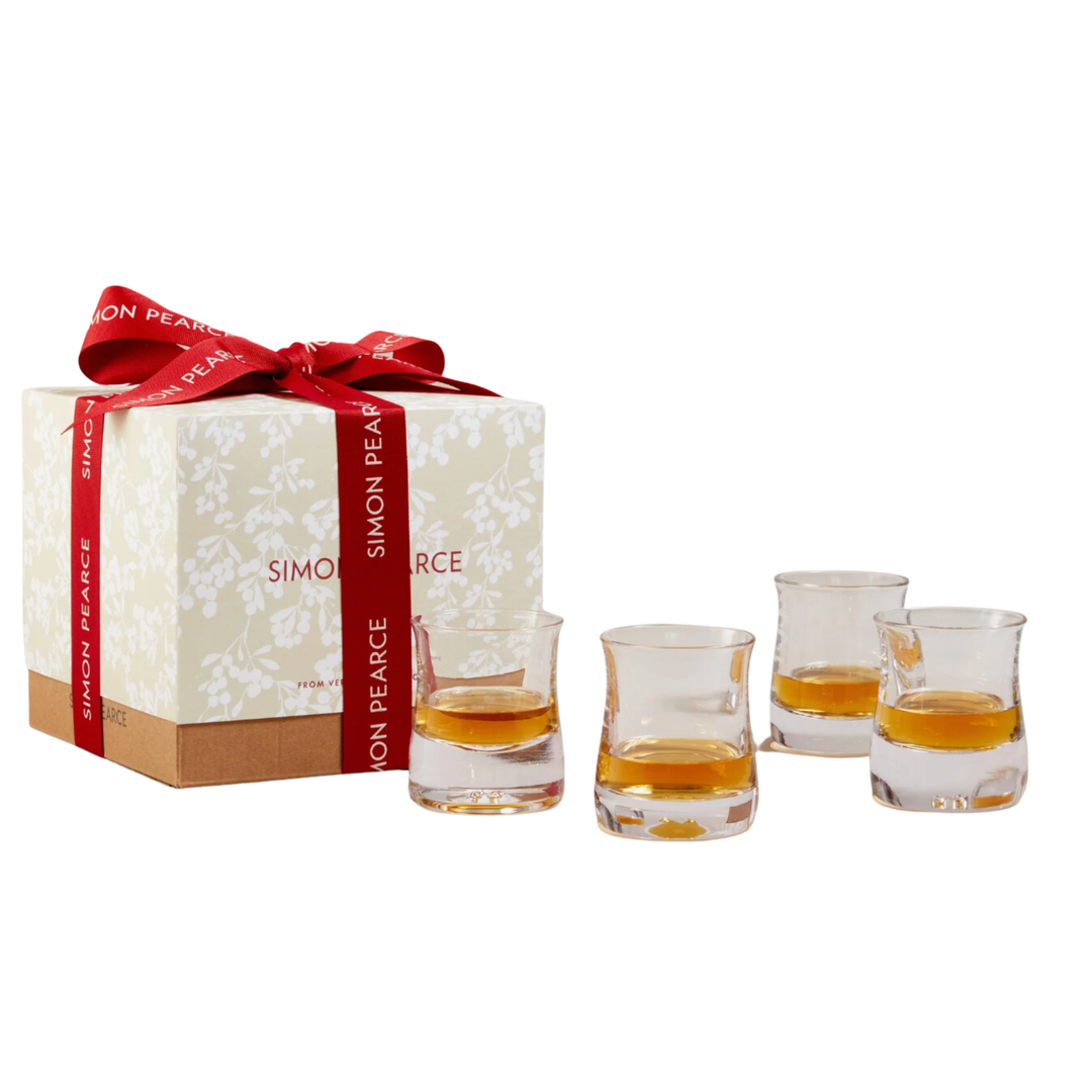 SIMON PEARCE Shoreham Whiskey Gift Set Of 4