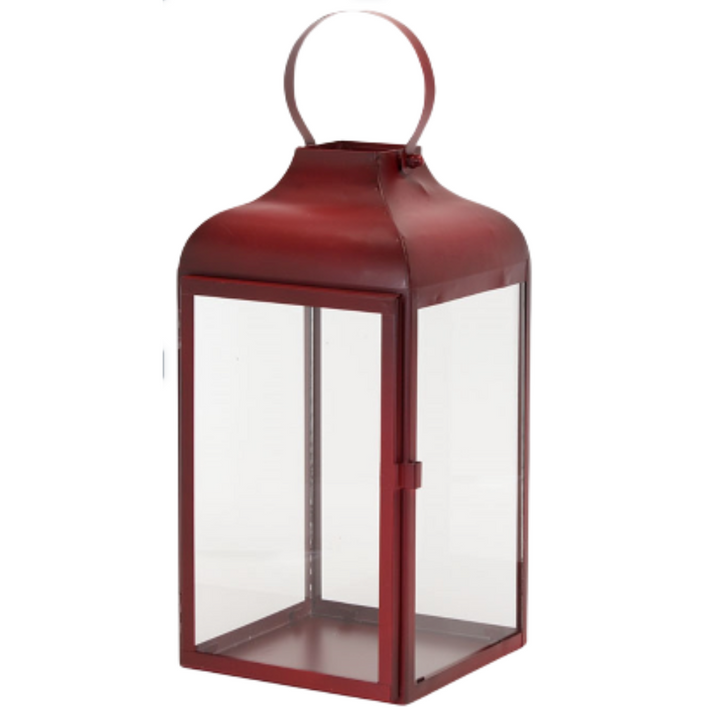 MELROSE LARGE RED DECORATIVE CHRISTMAS LANTERN