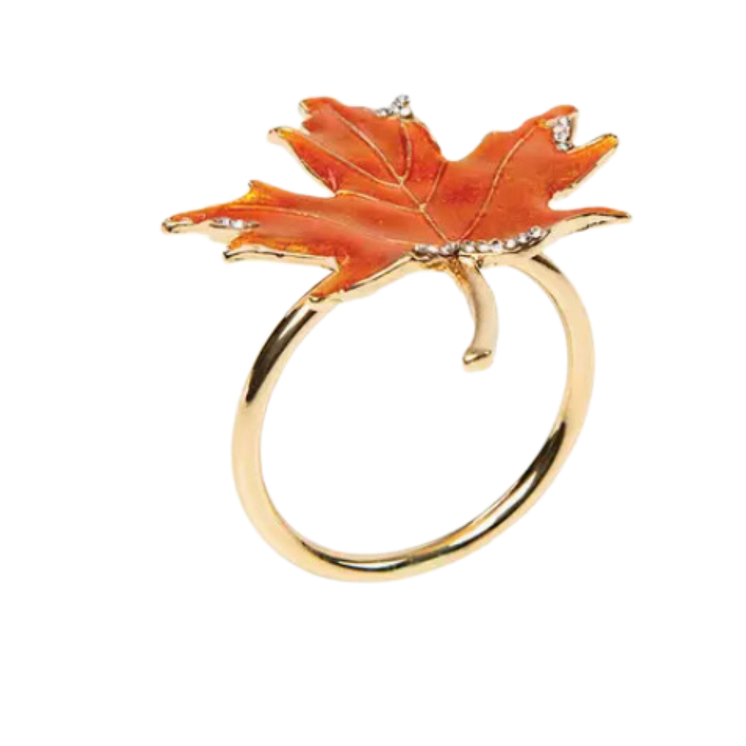 C&F HOME Fall Harvest Maple Leaf Napkin Ring