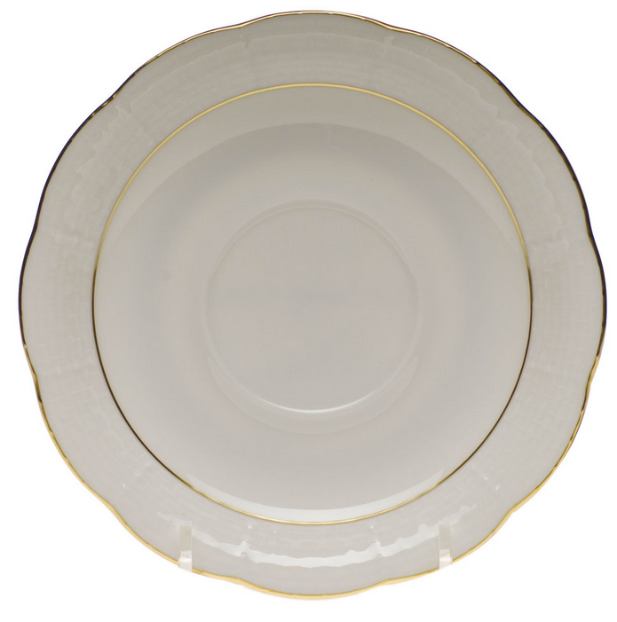 HEREND Golden Edge Saucer