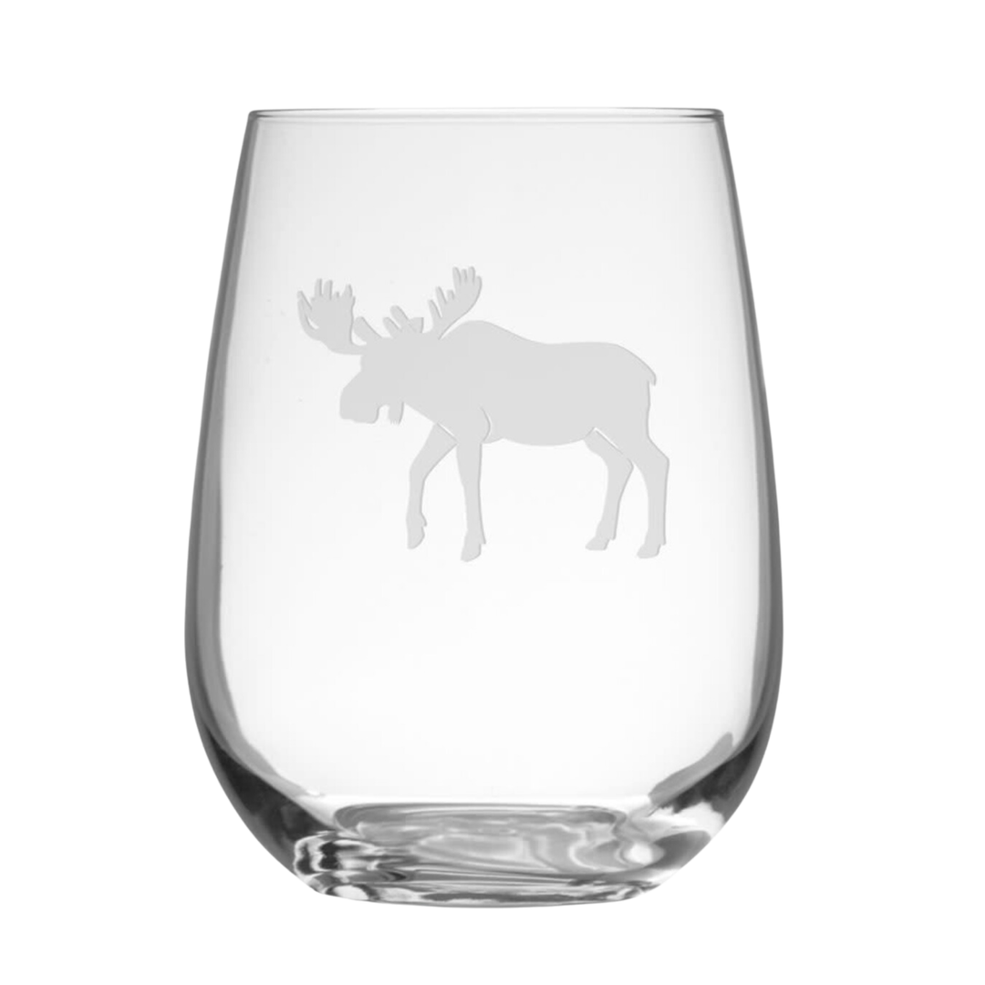 ROLF New Moose Stemless Wine Glass