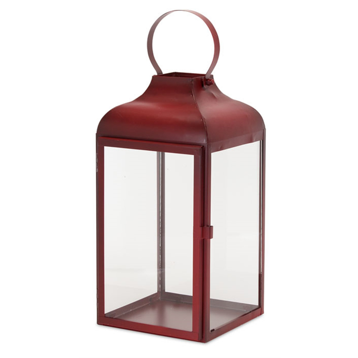 MELROSE LARGE RED DECORATIVE CHRISTMAS LANTERN