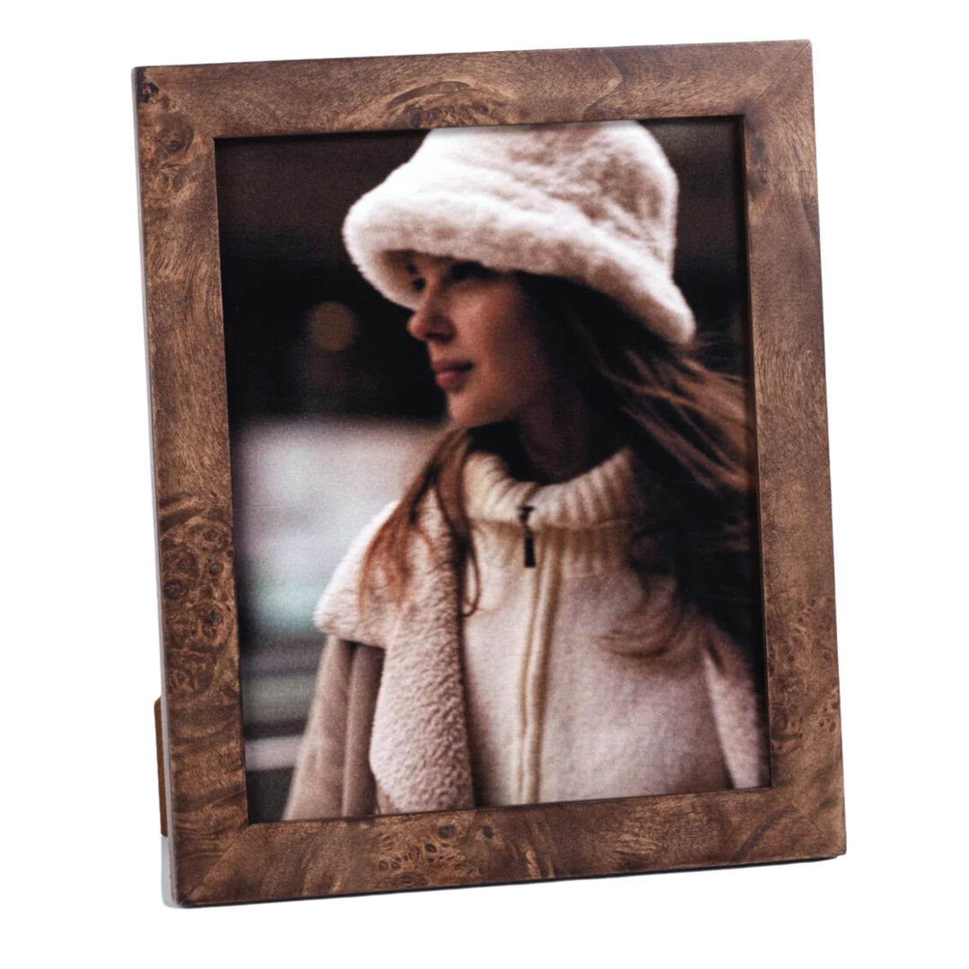 ZODAX Rosso Burl Wood Photo Frame - 8x10