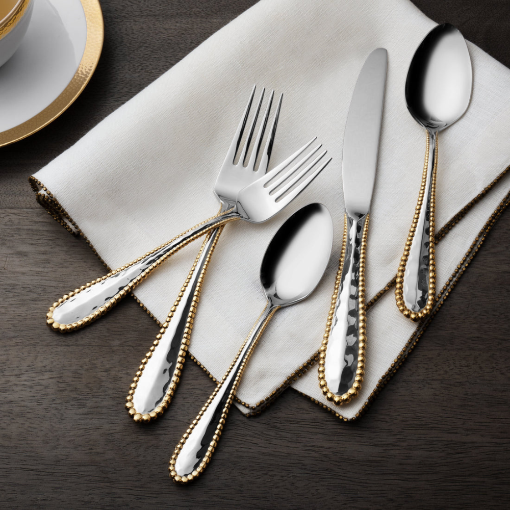 MICHAEL ARAM MOLTEN 5PC FLATWARE SET - GOLD