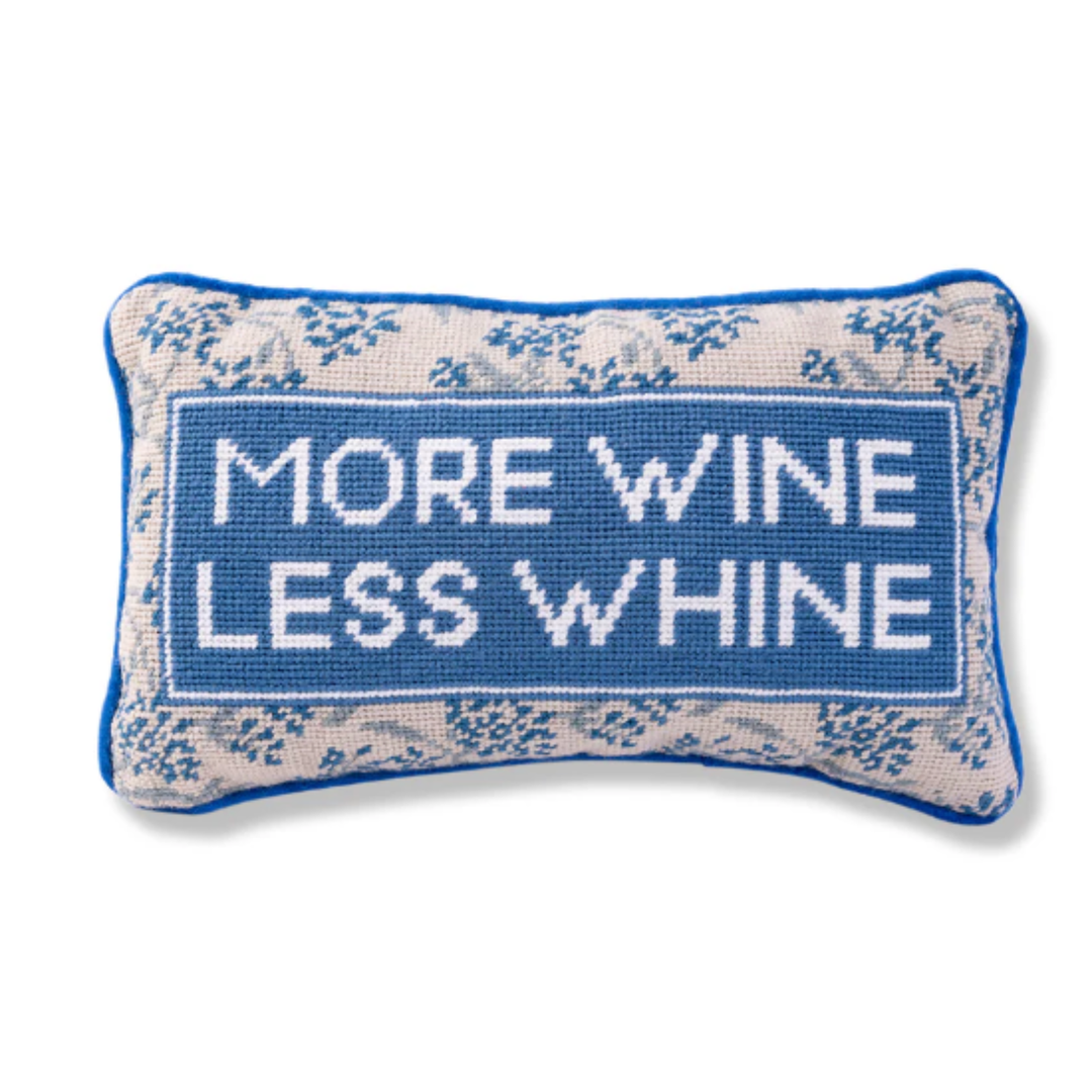 FURBISH STUDIO More Wine Needlepoint Pillow