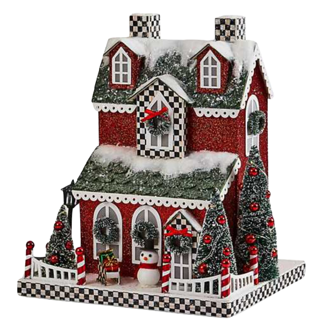 MACKENZIE CHILDS Cozy Christmas Illuminate Paper House