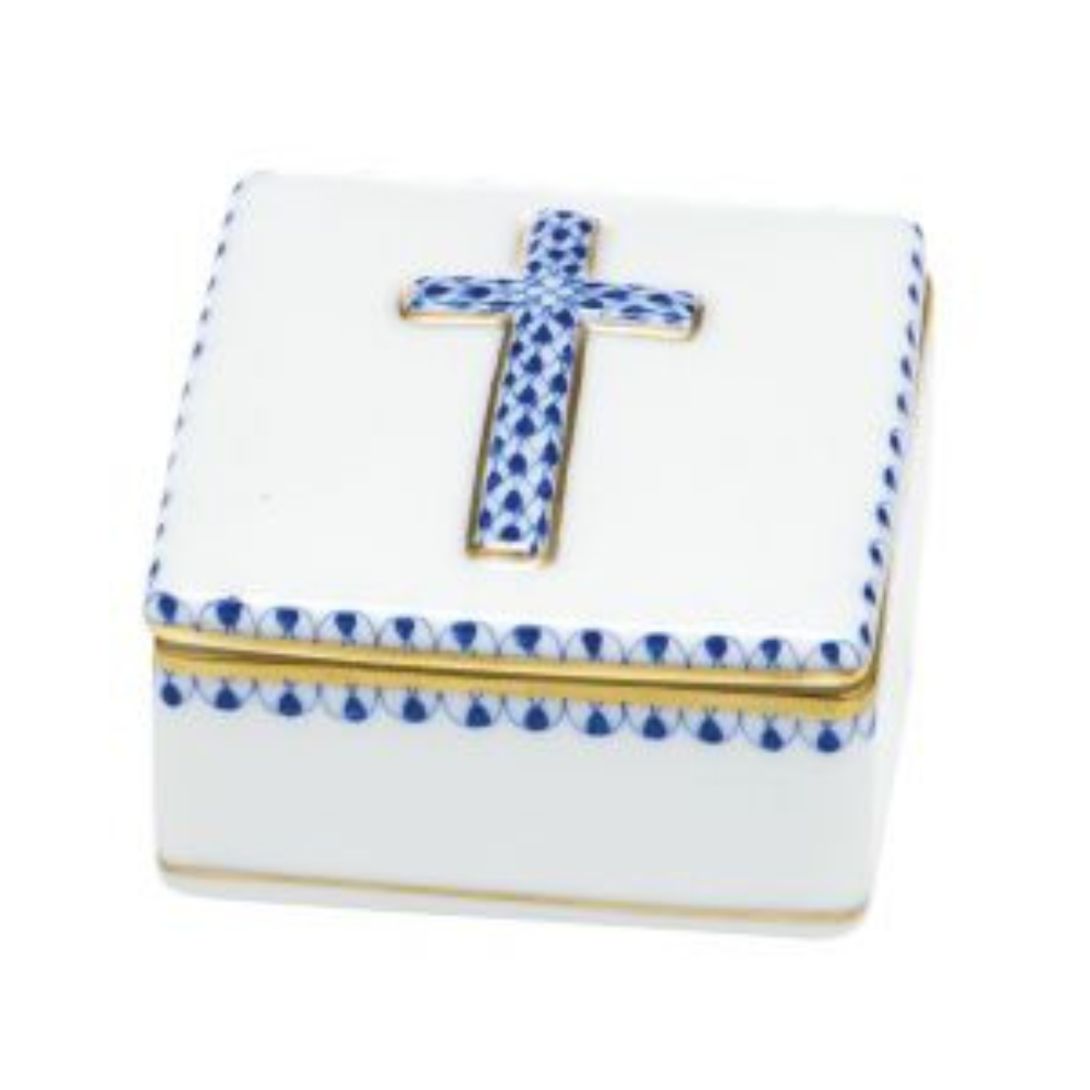 HEREND Prayer Box BLUE