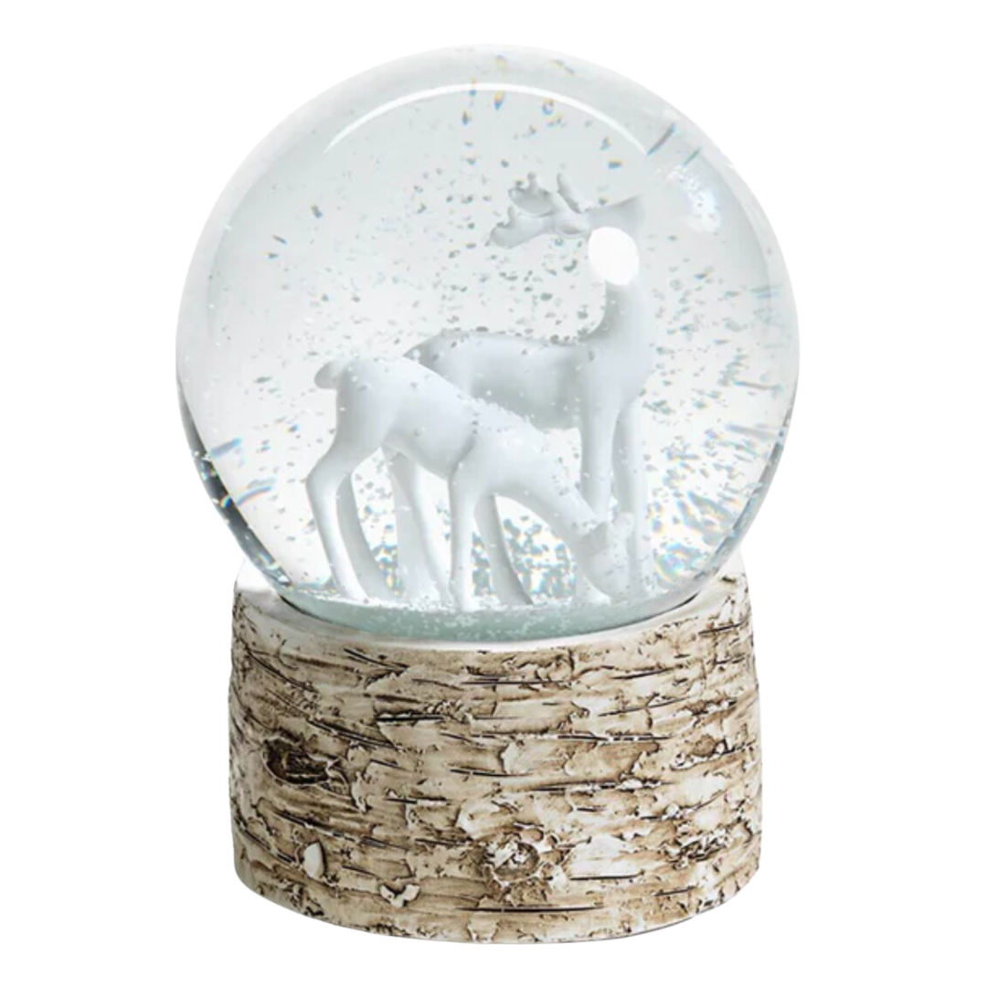 ZODAX Snowglobe With White Reindeers