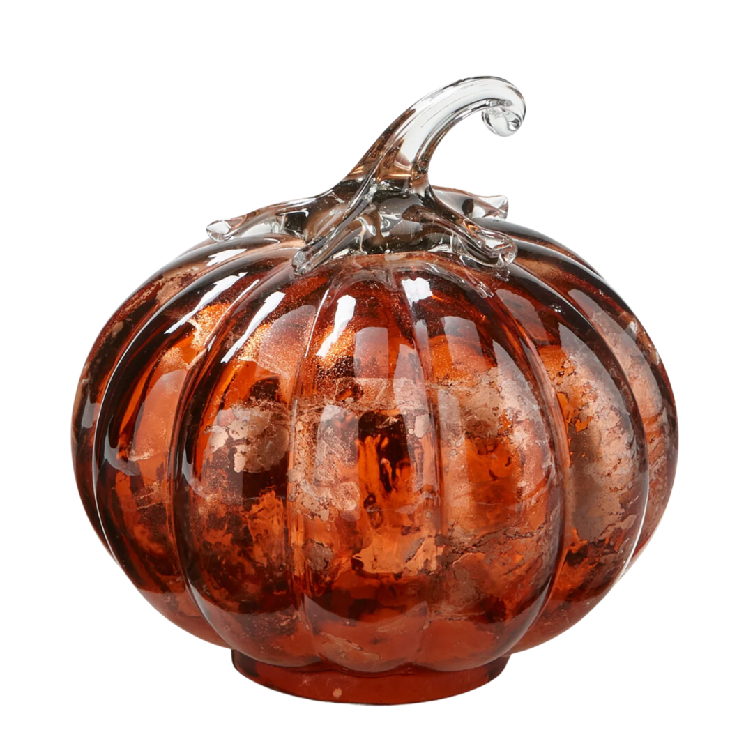 TAG Small Glass Pumpkin Decor