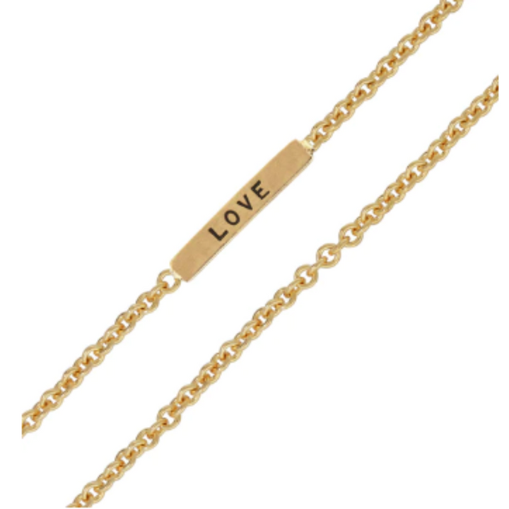 HEATHER B. MOORE 2MM GOLD LOVE ALWAYS CHAIN