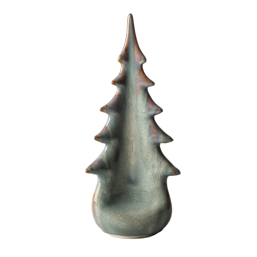 SIMON PEARCE Evergreen 10" Moss Glen Pottery Tree