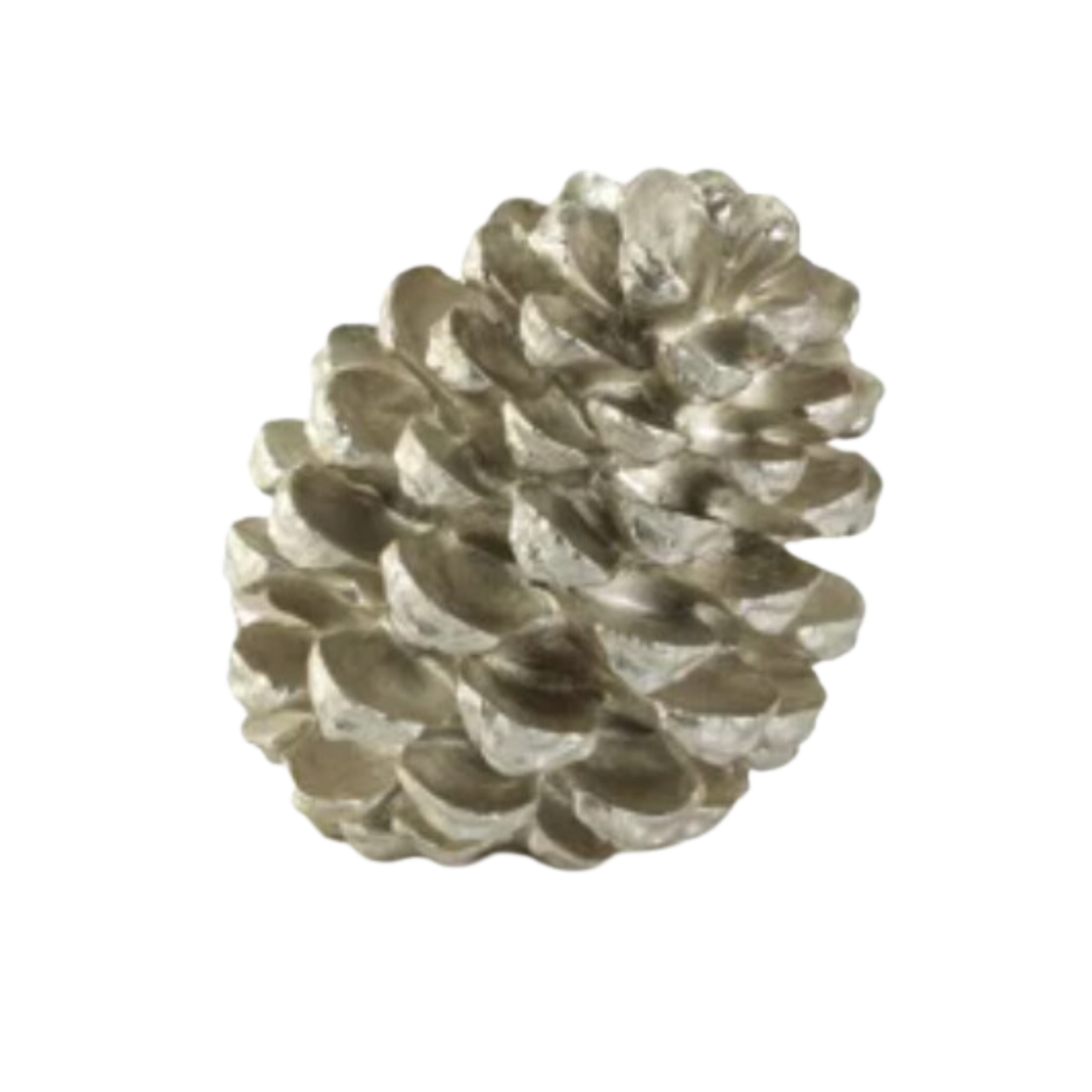 ZODAX Silver Decorative Pine Cone