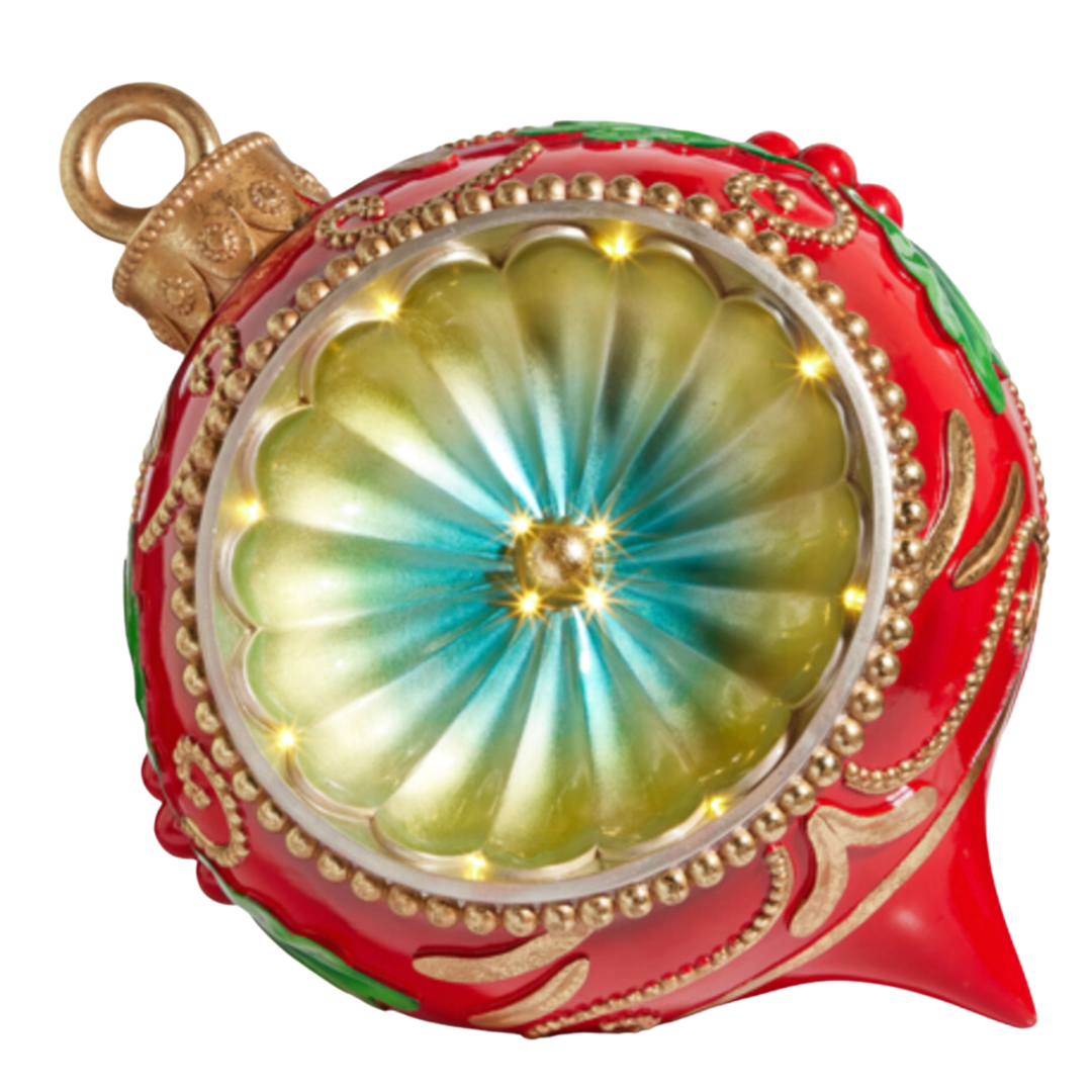 RAZ IMPORTS Large Lighted Retro Reflector Ornament