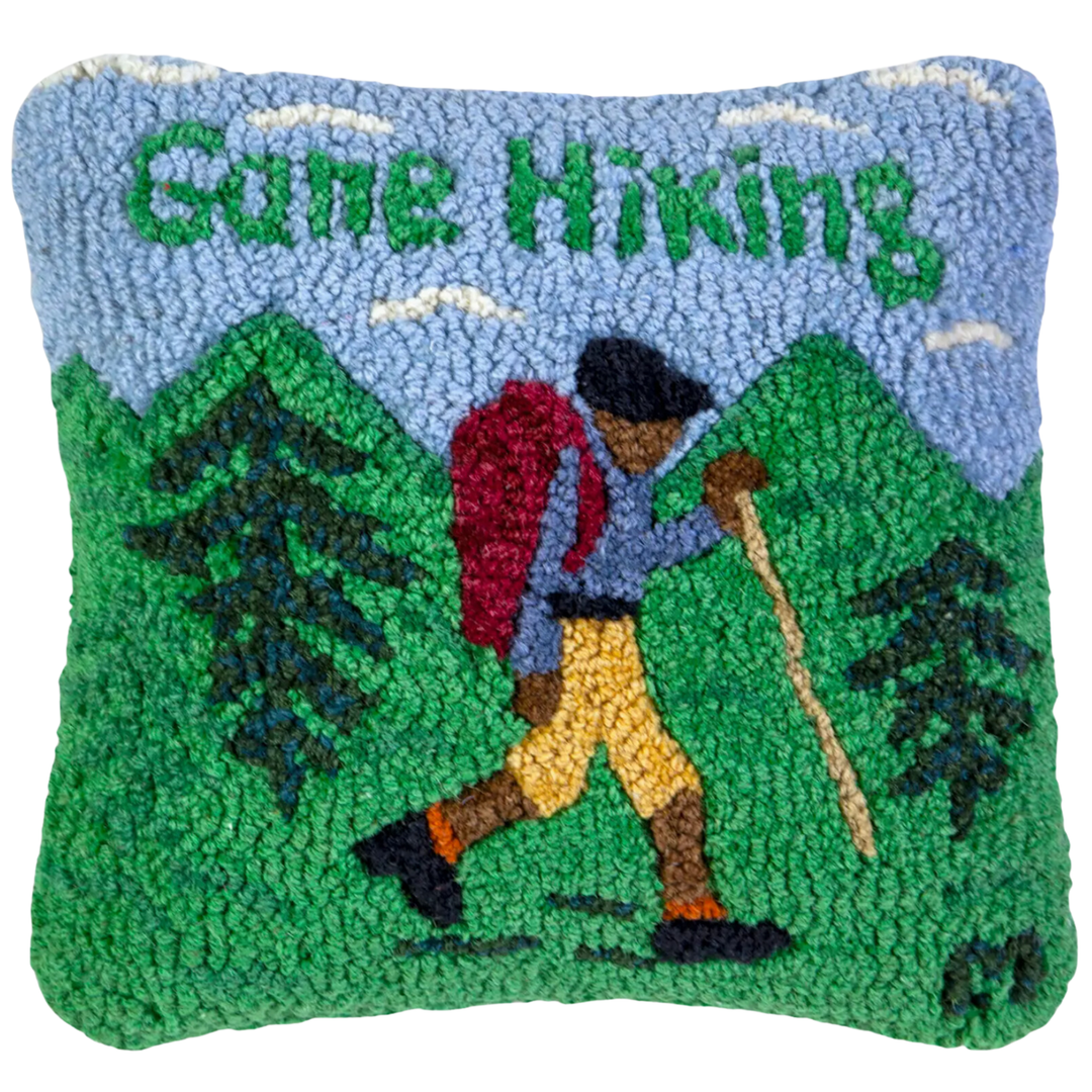 CHANDLER 4 CORNERS Gone Hiking Hand Hooked Wool Pillow