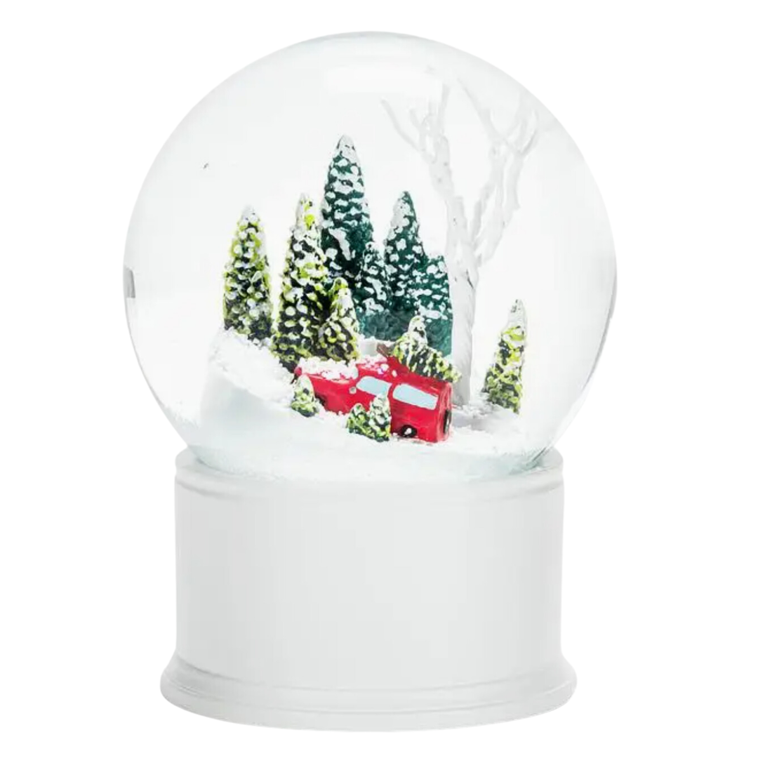 ABBOTT SUV With Tree In Forest Snow Globe