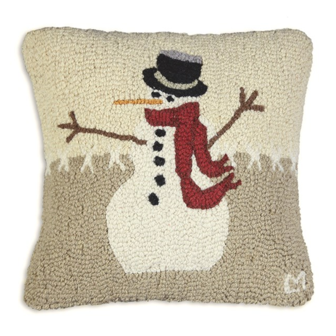 CHANDLER 4 CORNERS Snowman In Stitches Hook Pillow