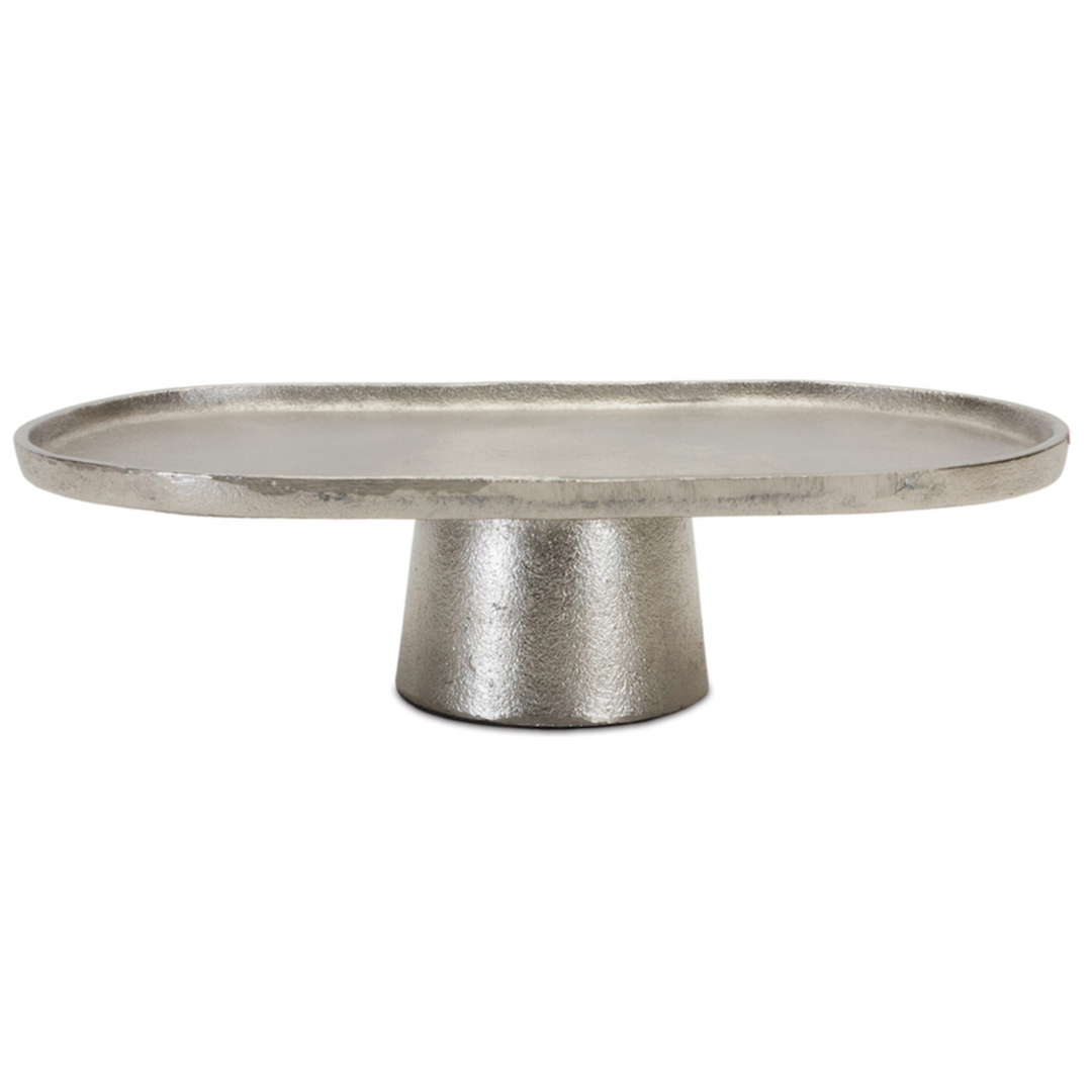 MELROSE Small Aluminum Pedestal Tray