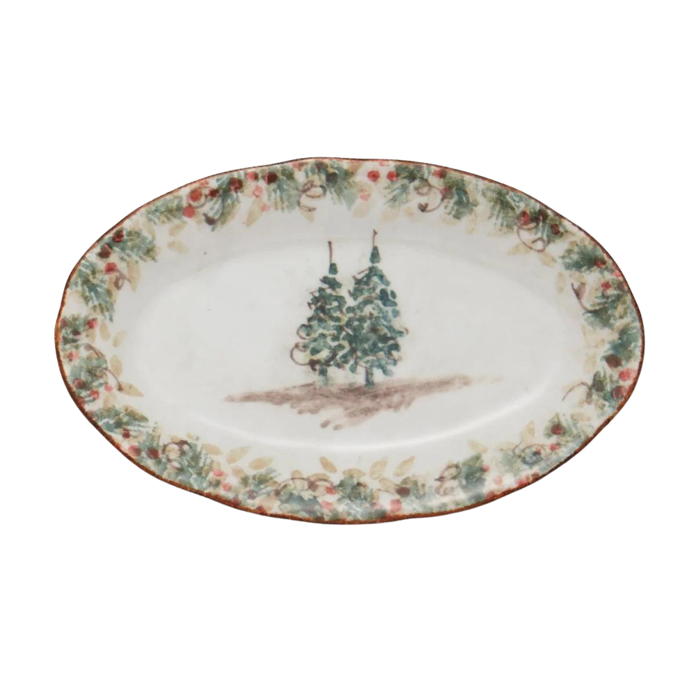 ARTE ITALICA SMALL NATALE OVAL TRAY