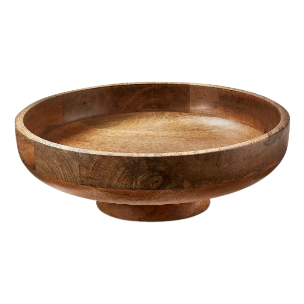 TAG WATERMELON PEDESTAL MANGO WOOD BOWL