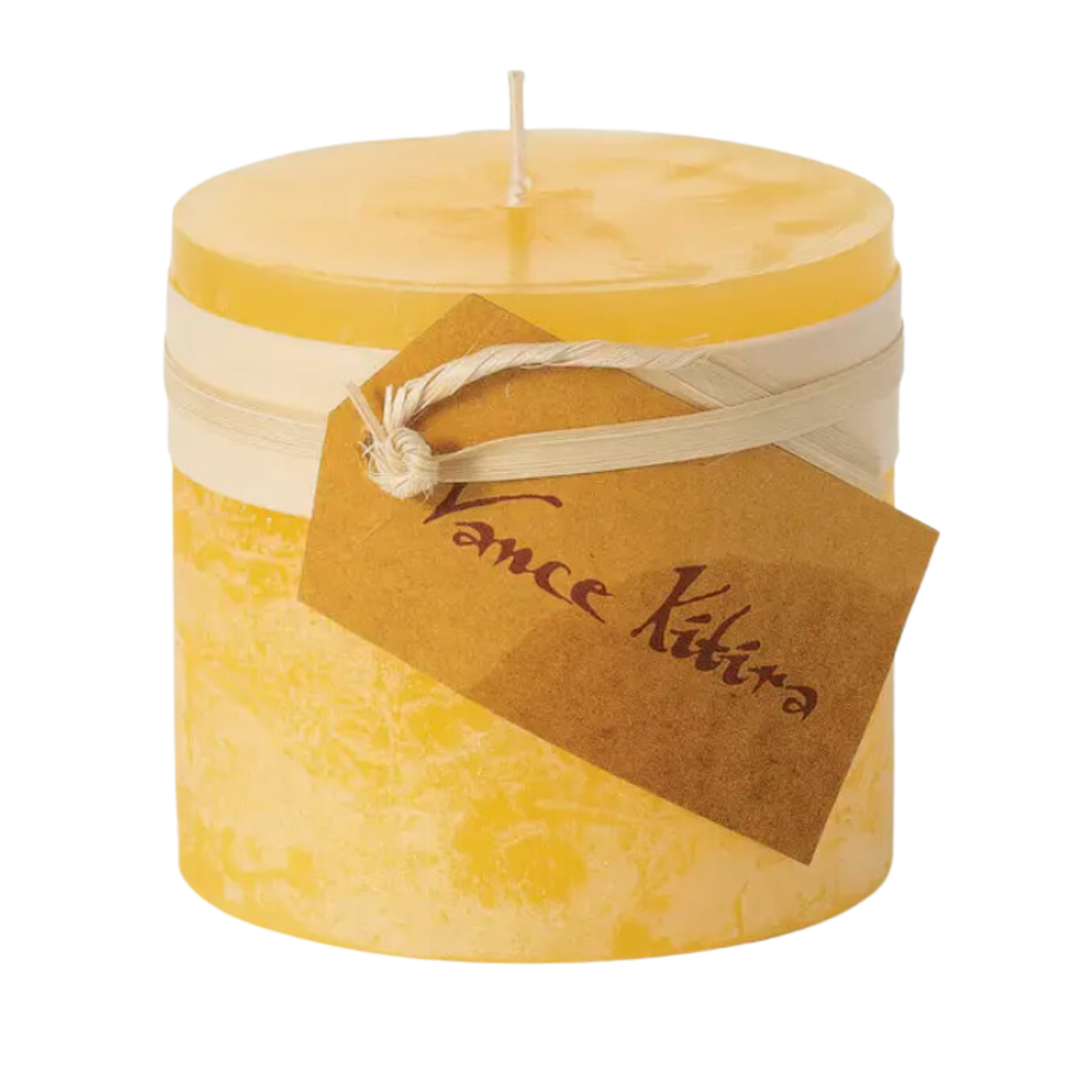 VANCE KITIRA Pale Yellow Timber Candle