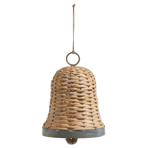 RAZ IMPORTS BASKETWEAVE BELL ORNAMENT