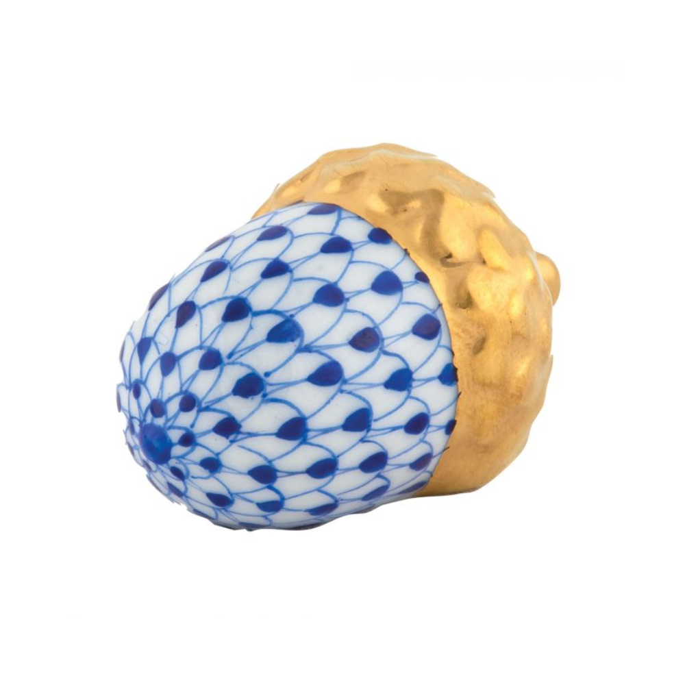 HEREND SAPPHIRE ACORN