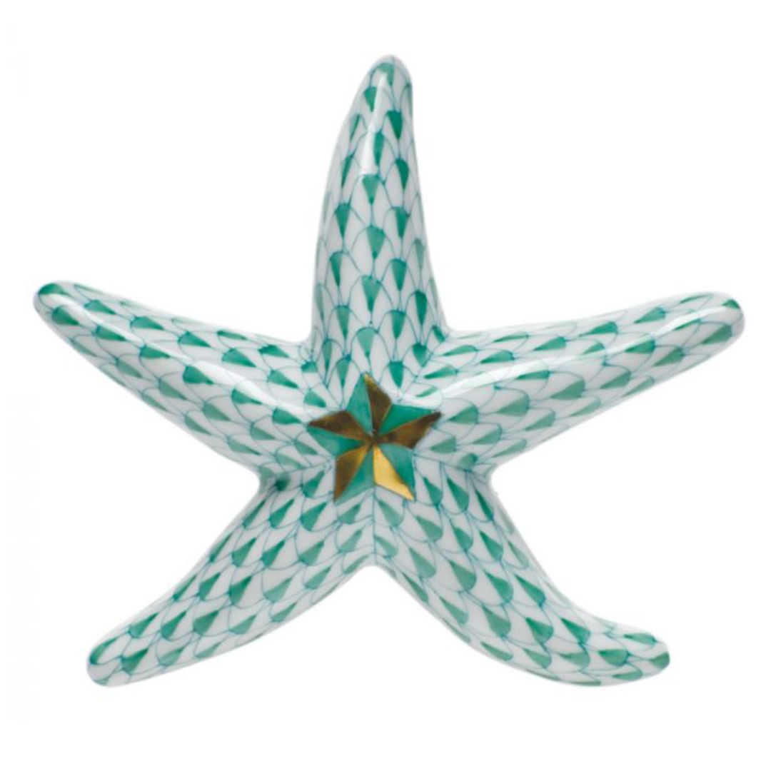 HEREND Miniature Starfish GREEN