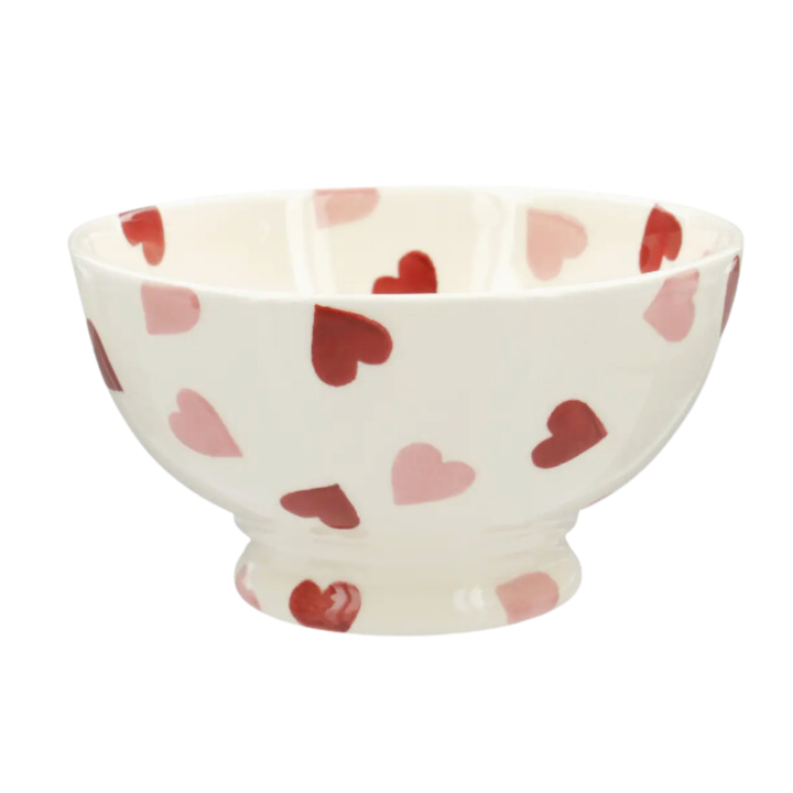 EMMA BRIDGEWATER Pink Hearts French Bowl