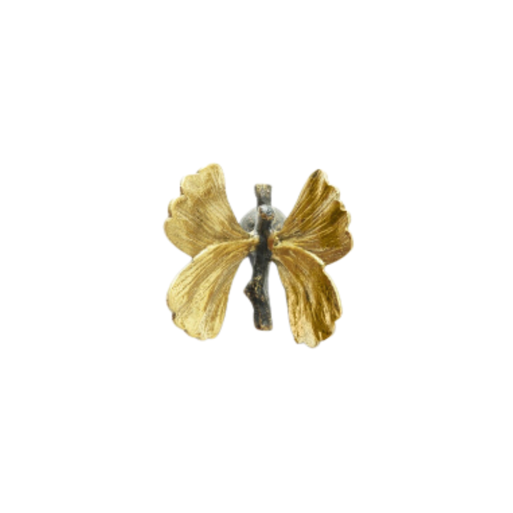 MICHAEL ARAM BUTTERFLY GINKGO BATH COLLECTION MEDIUM DRAWER KNOB