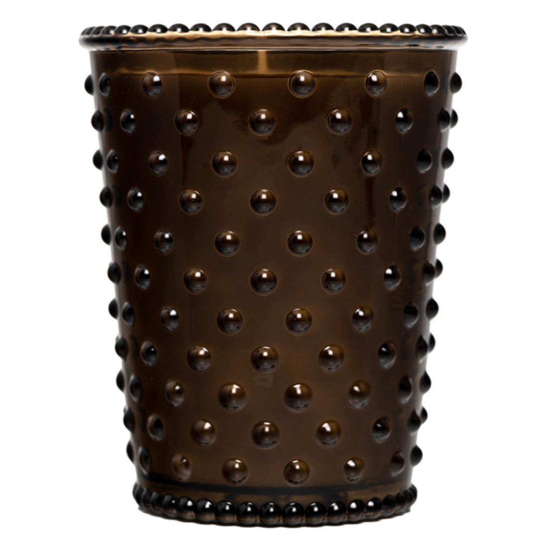 SIMPATICO NO. 490 Tobacco Woods Hobnail Glass Candle