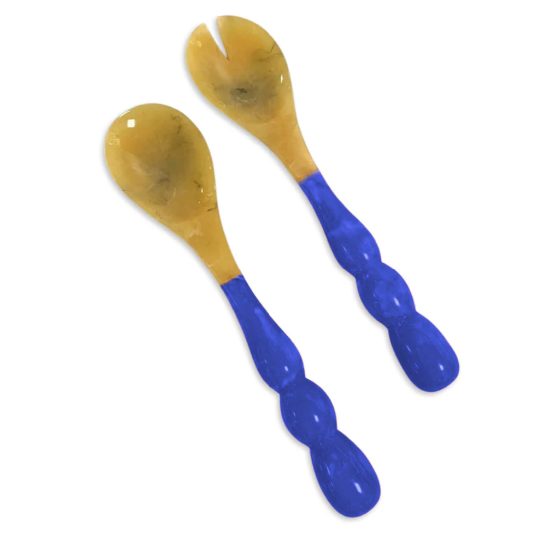 BEATRIZ BALL Blue Resin Salad Servers