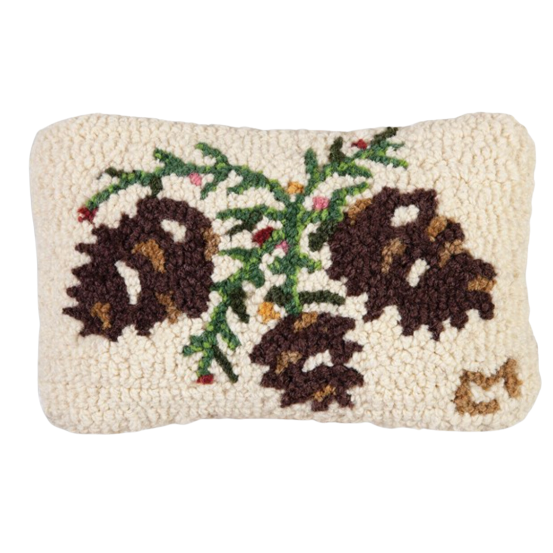 CHANDLER 4 CORNERS Winterberry Cones Hook Pillow