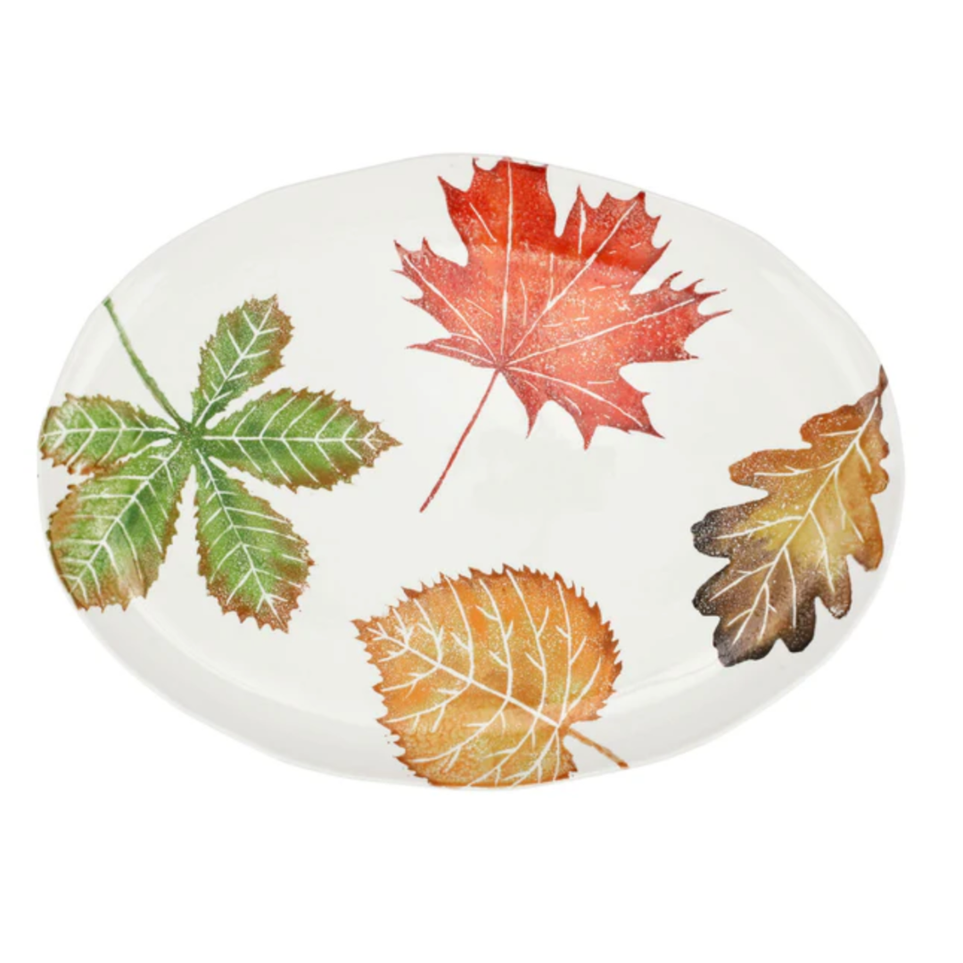 VIETRI Autunno Leaves Oval Platter