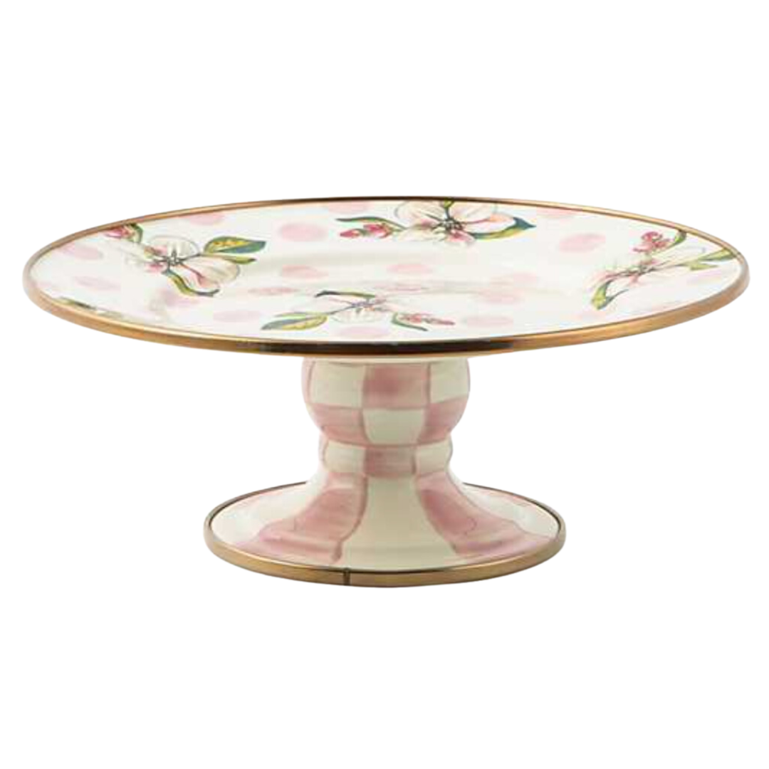 MACKENZIE CHILDS Wildflowers Pink Mini Dessert Stand