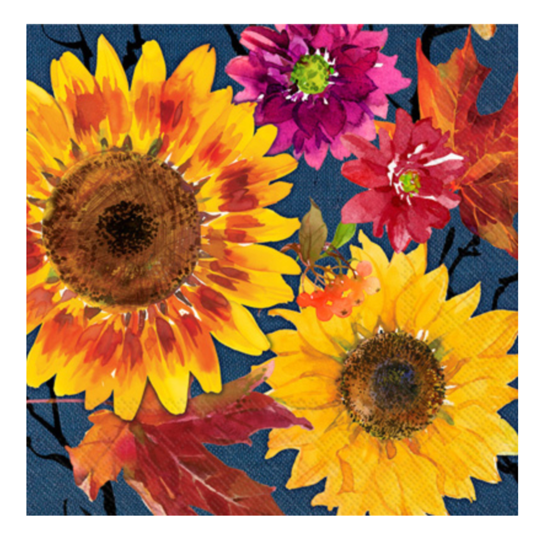 BOSTON INTERNATIONAL Fall Flowers Cocktail Napkins