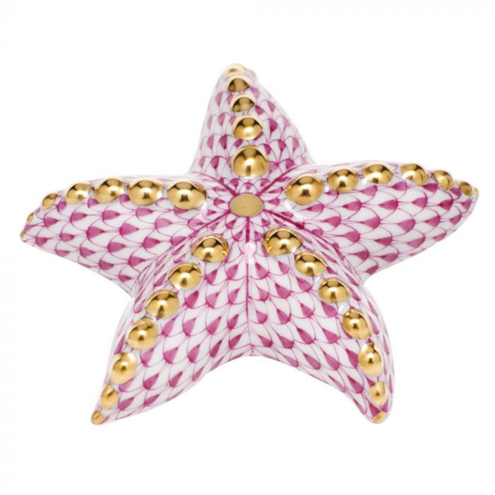 HEREND PUFFY STARFISH RASPBERRY