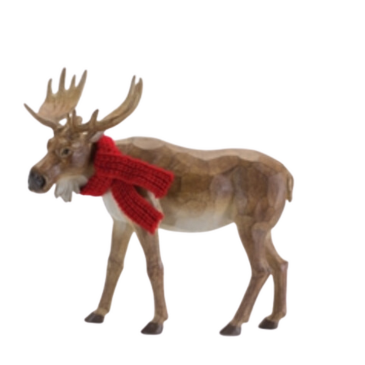 MELROSE Standing Moose With Scarf